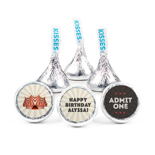Personalized Circus Birthday Hershey's Kisses - Carnival