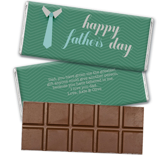 Personalized Father's Day Timeless Tie Hershey's Milk Chocolate Bar & Wrapper