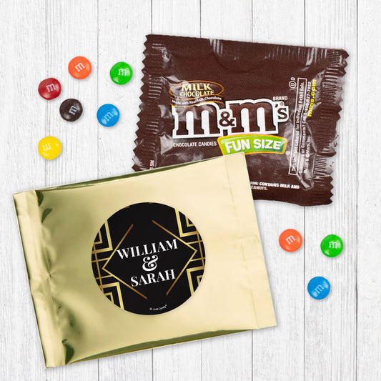 Personalized Wedding Classic Candy Favor Bag - M&Ms or Skittles