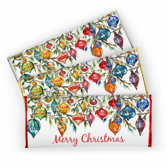 Personalized Christmas Ornaments Chocolate Bar & Wrapper