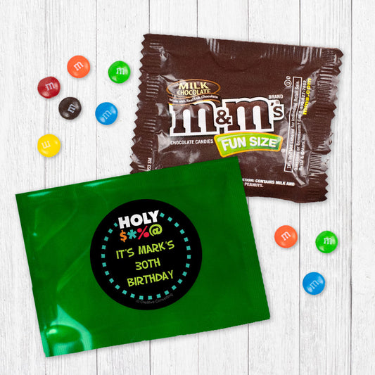Personalized Birthday Holy Bleep Candy Favor Bag - M&Ms or Skittles