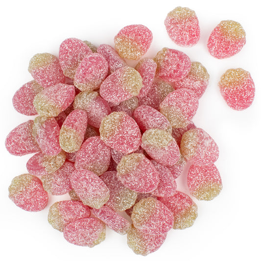 Swedish Candy Mini Sour Strawberries Gummies 6.6 lb Case - 686 ct