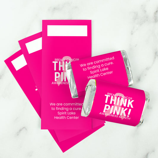 Personalized Breast Cancer Awareness Think Pink Mini Wrappers Only
