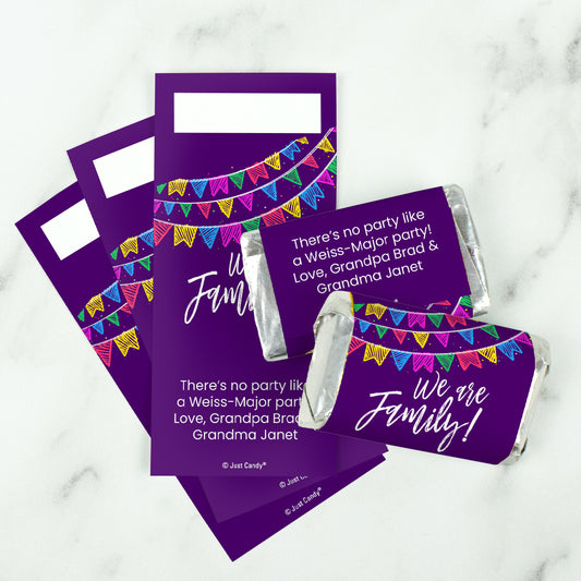 Personalized Family Reunion Banners Miniature Wrappers Only