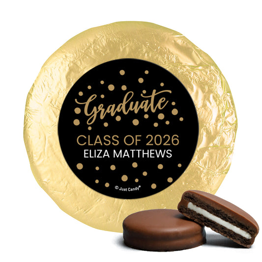 Personalized Graduation Dots Chocolate Covered Oreo Cookies