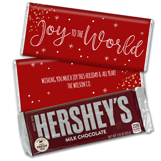 Personalized Christmas Joy To The World Chocolate Bar & Wrapper