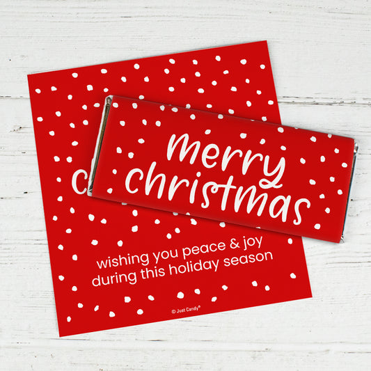 Personalized Merry Christmas Chocolate Bar Wrappers Only