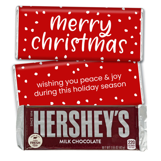 Personalized Merry Christmas Hershey's Chocolate Bar and Wrapper