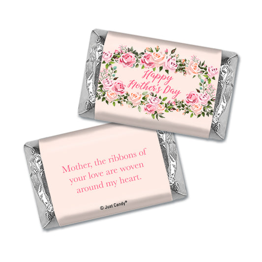 Personalized Mother's Day Pink Floral Hershey's Miniatures