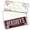 Personalized Mother's Day Floral Chocolate Bar & White Wrapper