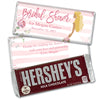 Personalized Bridal Shower Bride To Be Floral Stripe Milk Chocolate Bar & Wrapper