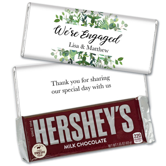 Personalized Engagement Botanical Hershey's Milk Chocolate Bar