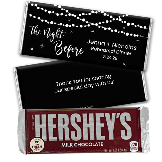 Personalized Rehearsal Dinner The Night Before Hershey's Milk Chocolate Bar