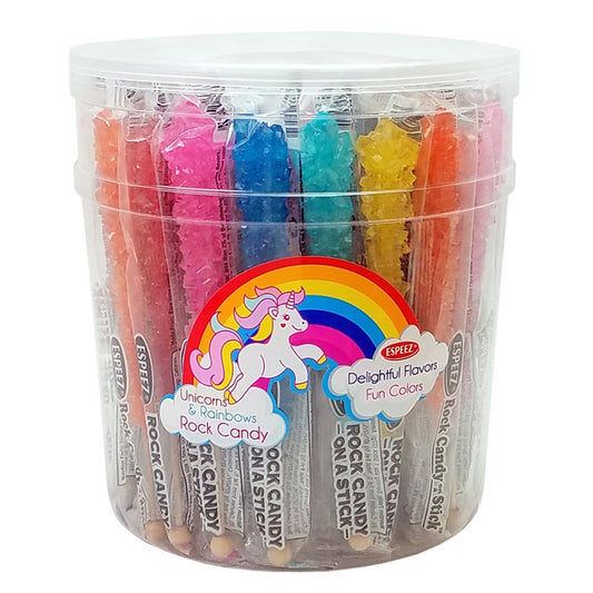 Unicorn & Rainbow Rock Candy on a Stick