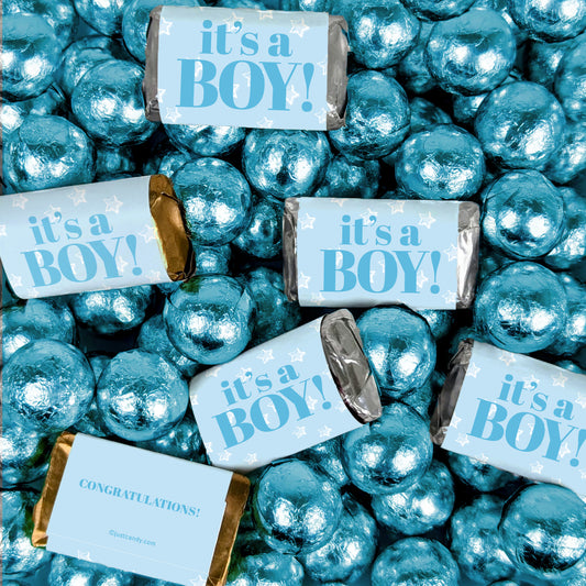 It's A Boy Candy Hershey's Miniatures and Chocolate Mix