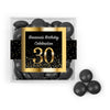 Personalized Milestone 30th Elegant Birthday Bash JUST CANDY® favor cube with Just Candy Milk Chocolate Minis