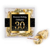 Personalized Milestone 30th Elegant Birthday Bash JUST CANDY® favor cube with Hershey's Kisses