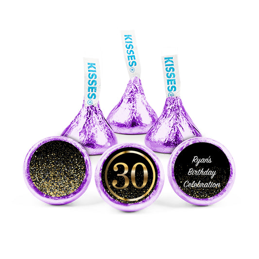 Personalized 30th Milestone Birthday Elegant Birthday Bash Hershey's Kisses