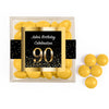 Personalized Milestone 90th Elegant Birthday Bash JUST CANDY® favor cube with Just Candy Milk Chocolate Minis