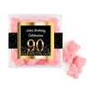 Personalized Milestones 90th Elegant Birthday Bash JUST CANDY® favor cube with Sugar Sanded Gummy Bears
