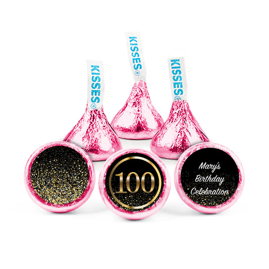 Personalized 100th Milestone Birthday Elegant Birthday Bash Hershey's Kisses