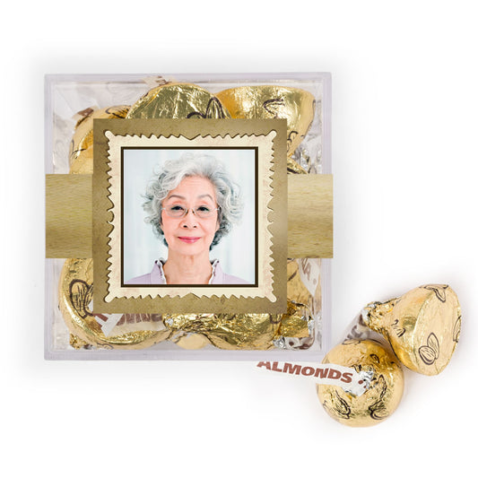 Personalized Milestone 70th Birthday Years in the Making JUST CANDY® favor cube with Hershey's Kisses