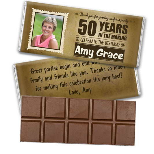 Personalized Milestone Birthday Wanted Chocolate Bar & Wrapper