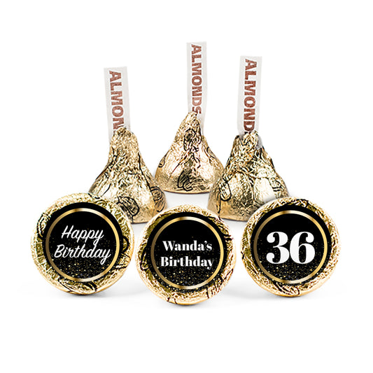 Personalized Elegant Happy Birthday Hershey's Kisses