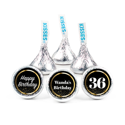 Personalized Elegant Happy Birthday Hershey's Kisses