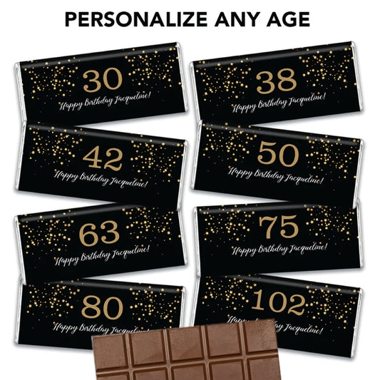 Personalized Birthday Starshine Belgian Chocolate Bar