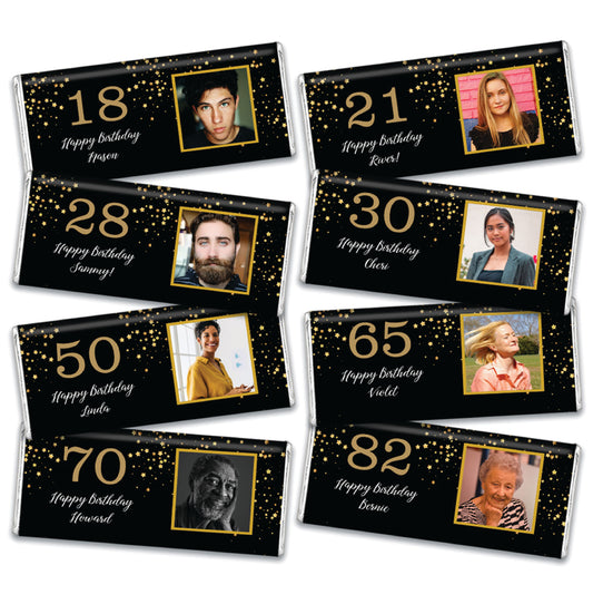 Personalized Birthday Starshine Chocolate Bar with Photo