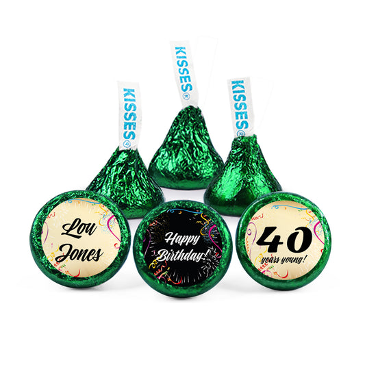 Personalized 30th Milestone Birthday Scroll Confetti Hershey's Kisses
