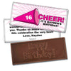 Birthday Personalized Embossed Chocolate Bar Sweet 16 Cheer