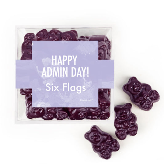 Personalized Administrative Professionals Day Water Color Bliss JUST CANDY® favor cube with Gummy Bears