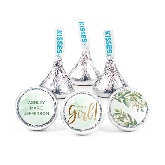 Personalized It's a Girl! Hershey's Kiss Stickers Only