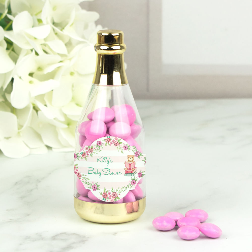 Personalized Baby Shower Story Time Champagne Bottle with Milk Chocola