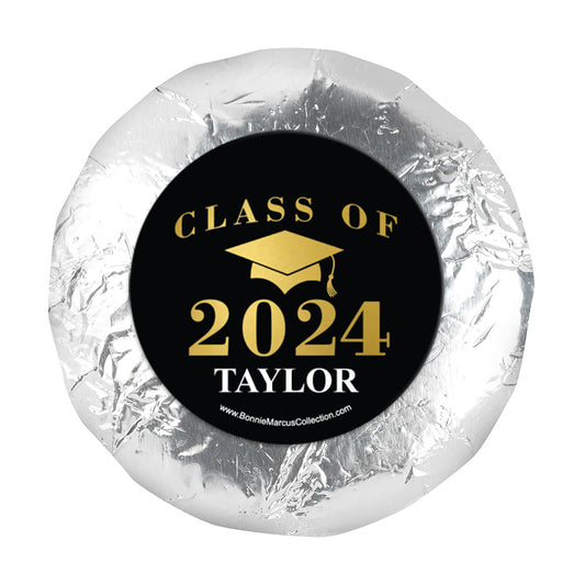 Personalized Gold Graduation 1.25" Stickers (48 Stickers)