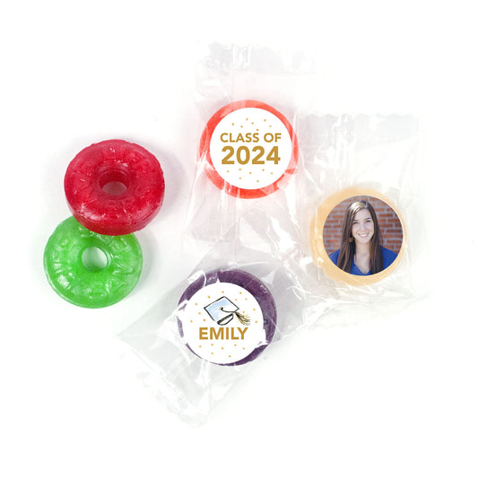 Personalized Bonnie Marcus Glitter Graduation Life Savers 5 Flavor Hard Candy