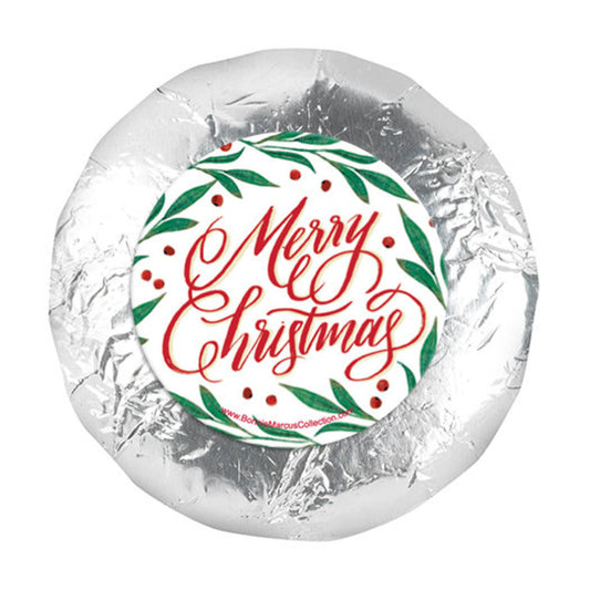 Christmas Holly-day Joy 1.25" Stickers (48 Stickers)
