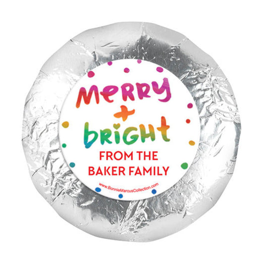 Personalized Christmas Very Merry 1.25" Stickers (48 Stickers)