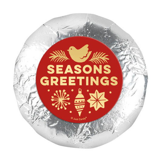 Christmas Season's Greetings 1.25" Stickers (48 Stickers)