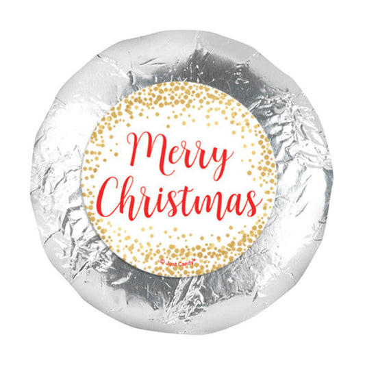 Christmas Shimmering Pines 1.25" Stickers (48 Stickers)