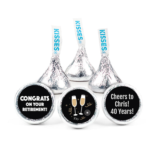 Personalized Retirement Cheers 3/4" Sticker (108 Stickers)