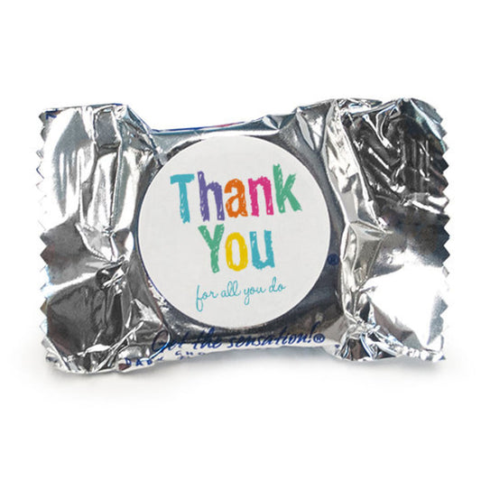 Bonnie Marcus Collection Teacher Appreciation Peppermint Patties Colorful Thank You - pack of 70