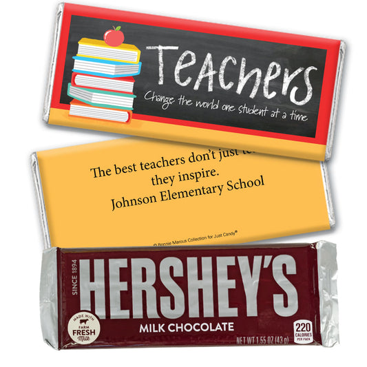 Personalized Teacher Appreciation Books Hershey's Milk Chocolate Bar & Wrapper