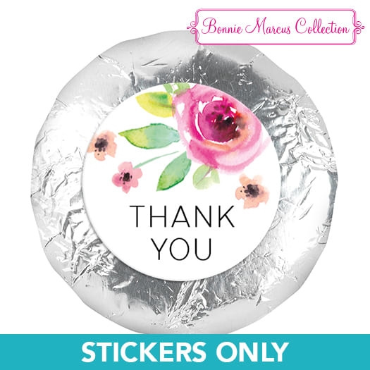 Personalized Thank You Bouquet 1.25" Stickers (48 Stickers)