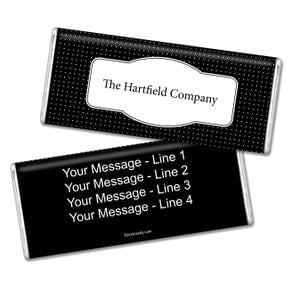 Personalized Business Promotional Pin Dots Hershey's Milk Chocolate Bar & Wrapper