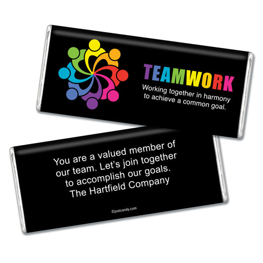 Business Team Personalized Hershey's Milk Chocolate Bar All Hands In Teamwork