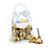 Personalized Add Your Logo Favor Purse with Hershey's Kisses and Bow with Gift Tag