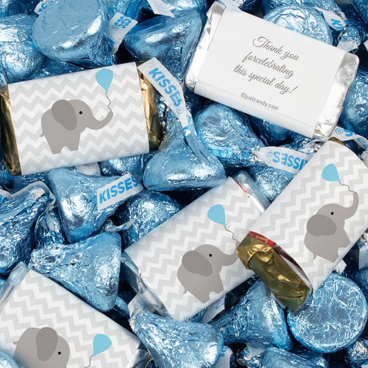 Boy Baby Shower Elephant Hershey's Mix 1.52lb Bag - 124 Pieces